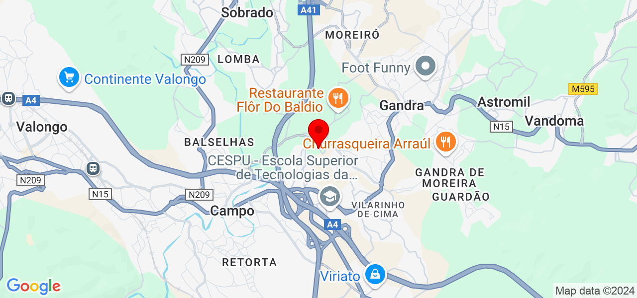 Nadine Alves Da Rocha - Porto - Paredes - Map
