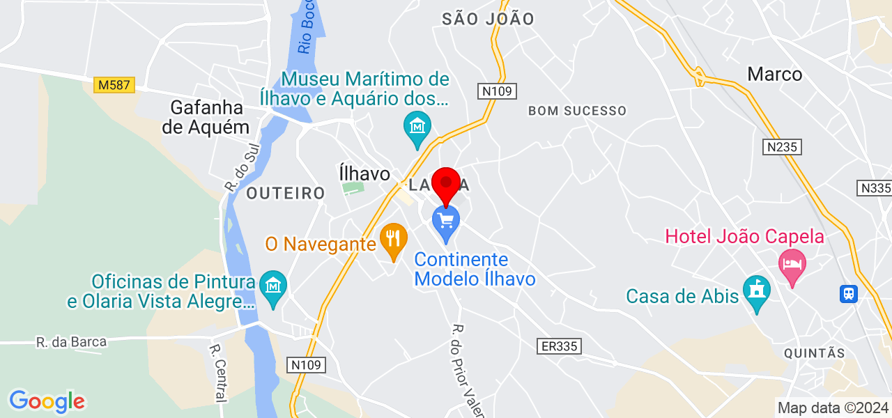 Luciana Estegue - Aveiro - Ílhavo - Mapa