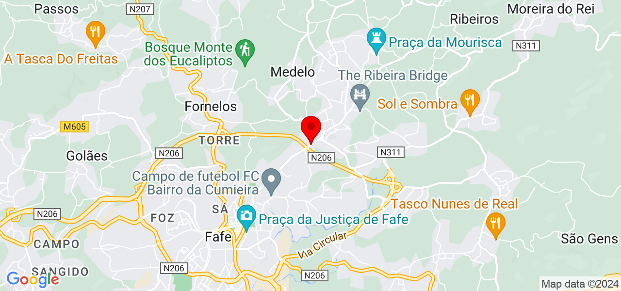 Carlos Pereira - Braga - Fafe - Mapa