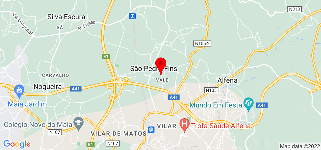 Pedro Barros / kalani - Porto - Maia - Mapa