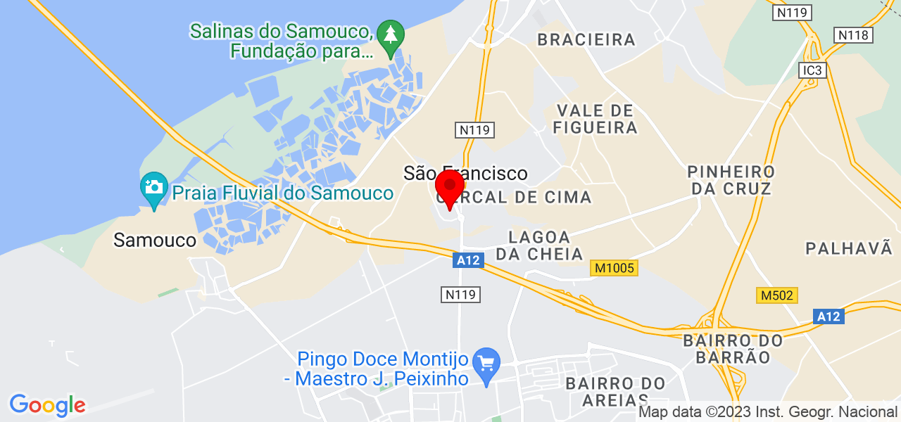 Lu&iacute;sa Alves - Setúbal - Alcochete - Mapa