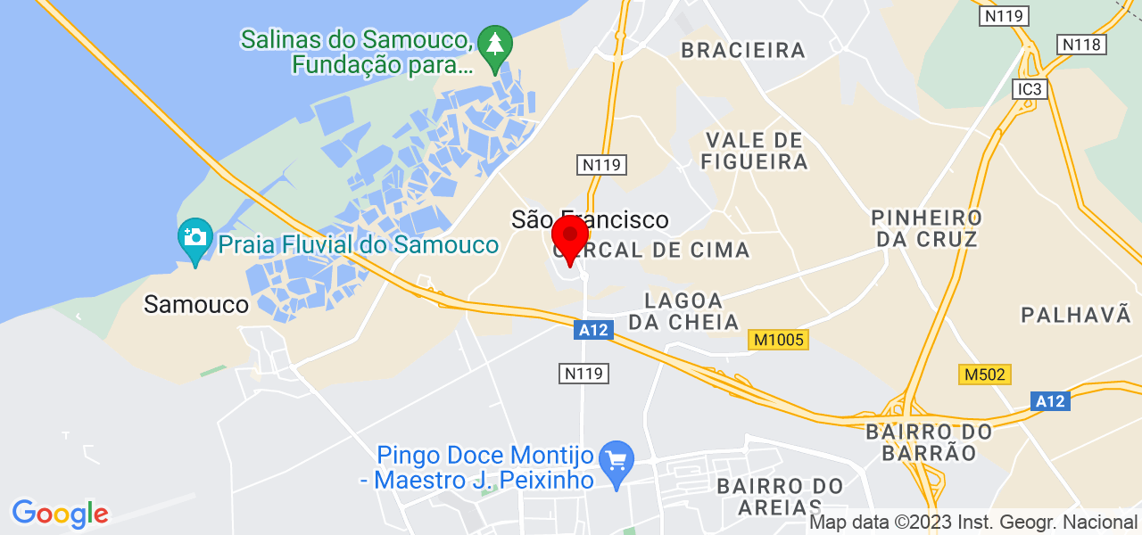 Luísa Alves - Setúbal - Alcochete - Mapa