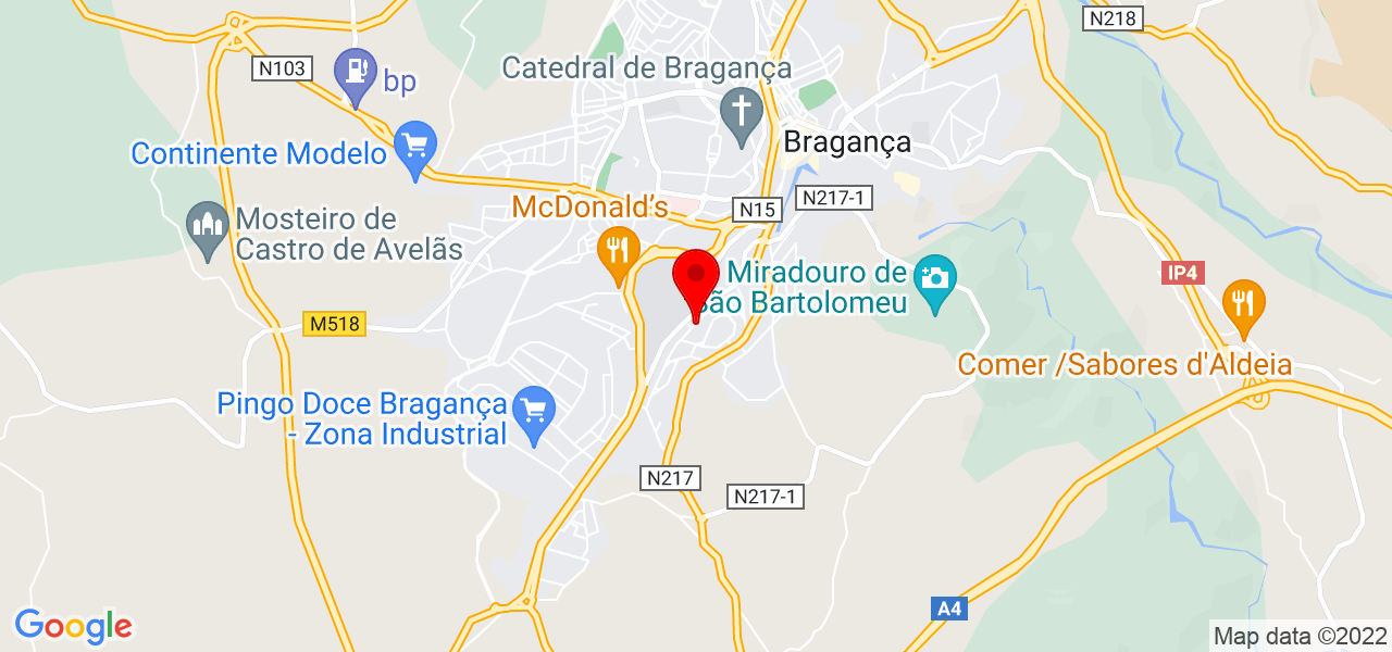 Zaoui - Bragança - Bragança - Mapa