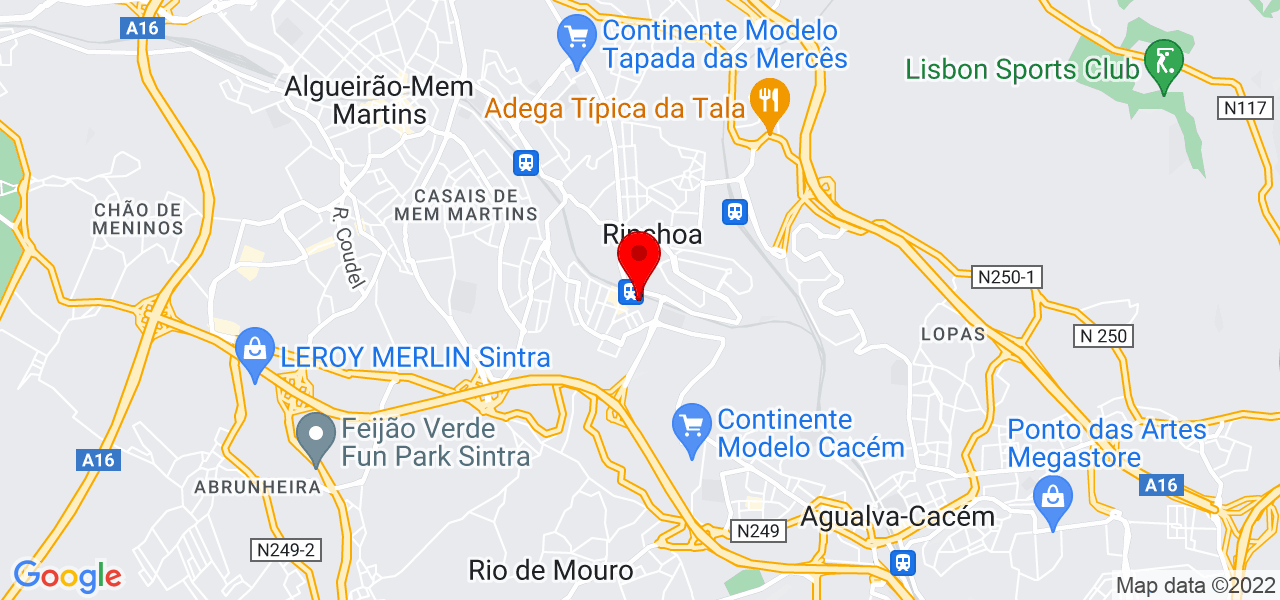 Ros&acirc;ngela Dias - Lisboa - Sintra - Mapa