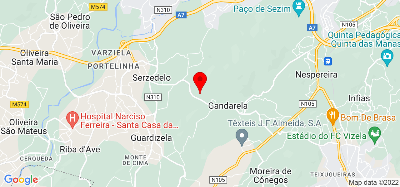 Lurdes Monteiro - Braga - Guimarães - Mapa