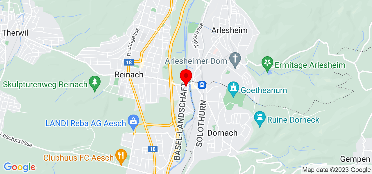 Aslan M&ouml;bel - Basel-Landschaft - Reinach - Karte