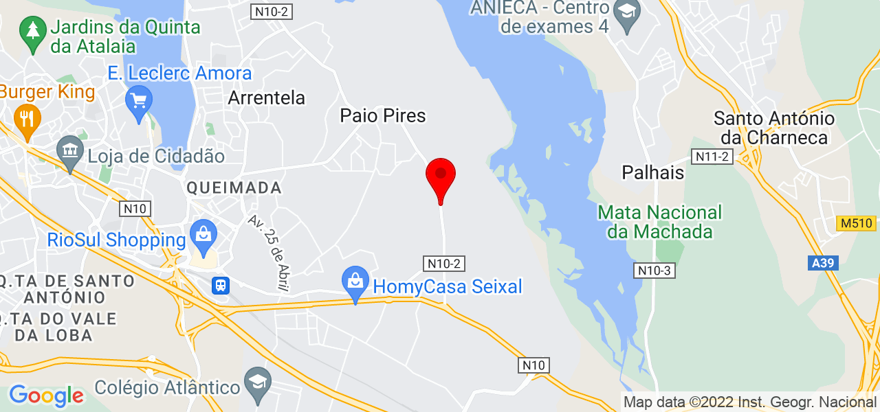 J&eacute;ssica Marques - Setúbal - Seixal - Mapa