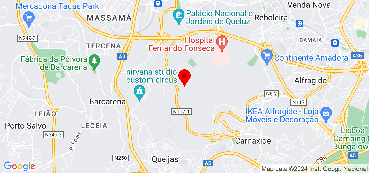 Luciano Brand&atilde;o - Lisboa - Amadora - Mapa