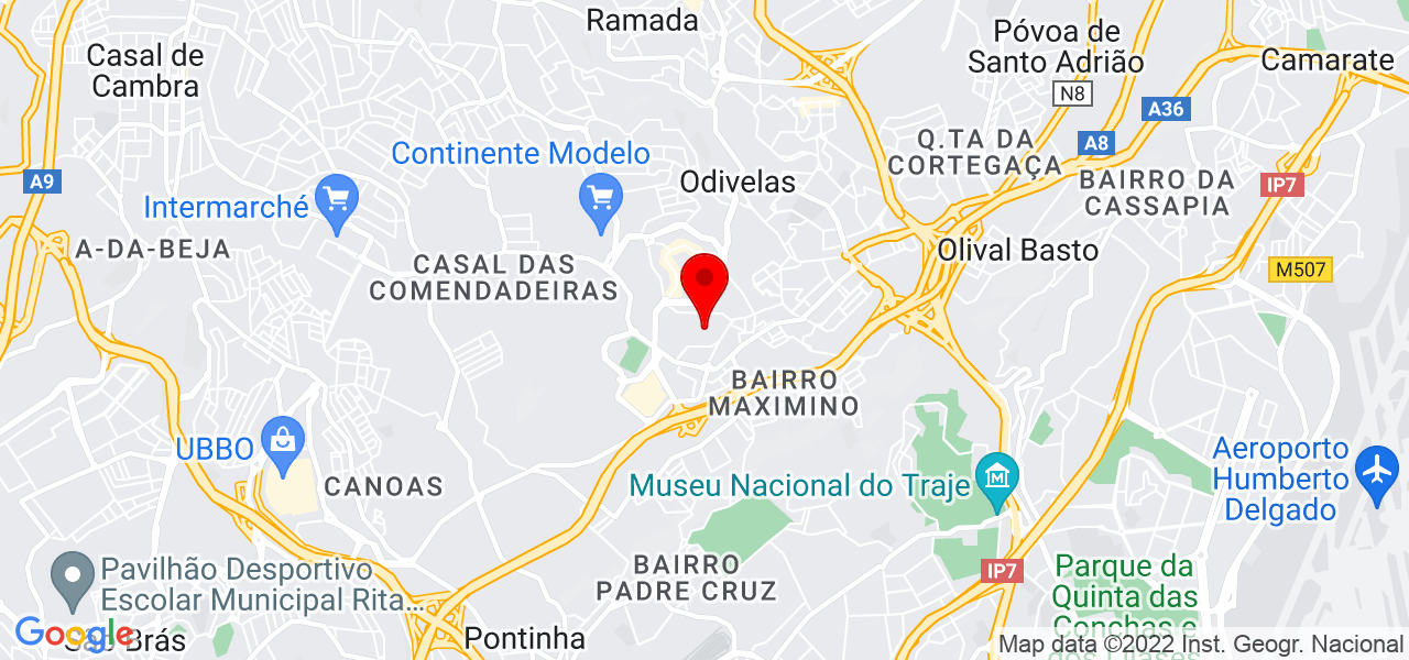 Ana Miriam Neves - Lisboa - Odivelas - Mapa
