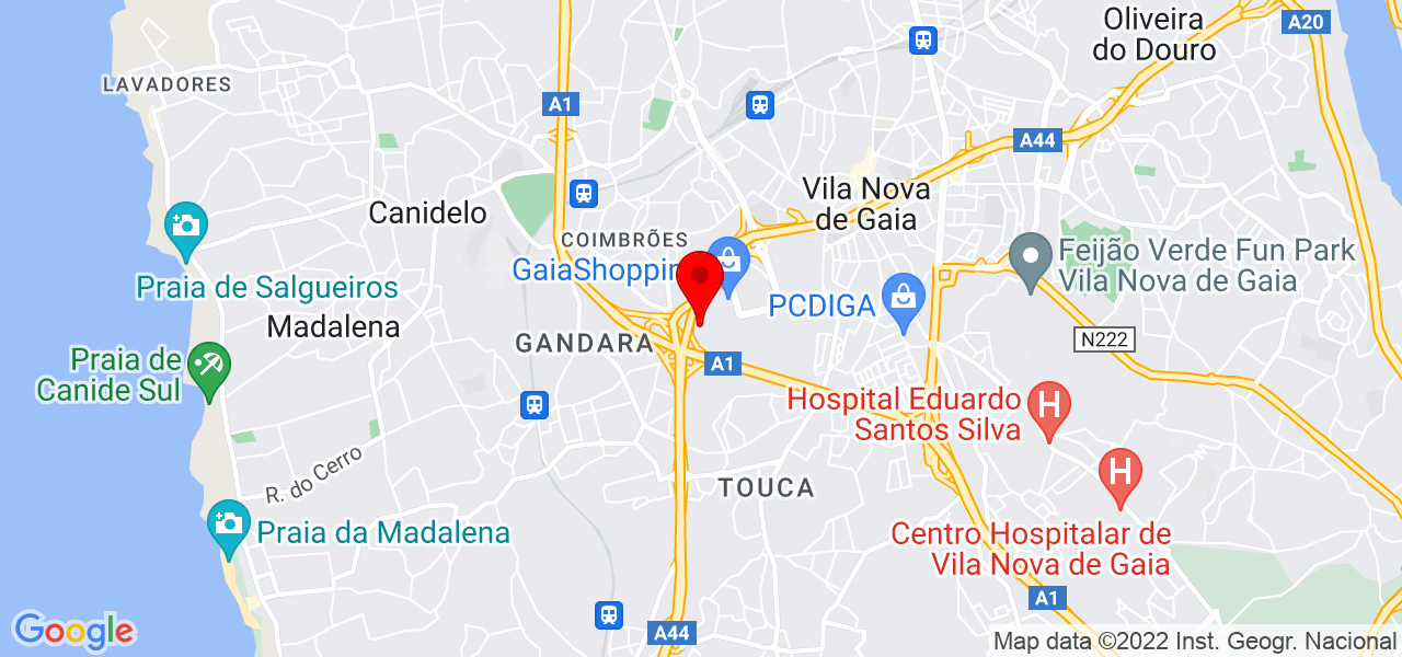 Rui Oliveira Tecnologia - Porto - Vila Nova de Gaia - Mapa