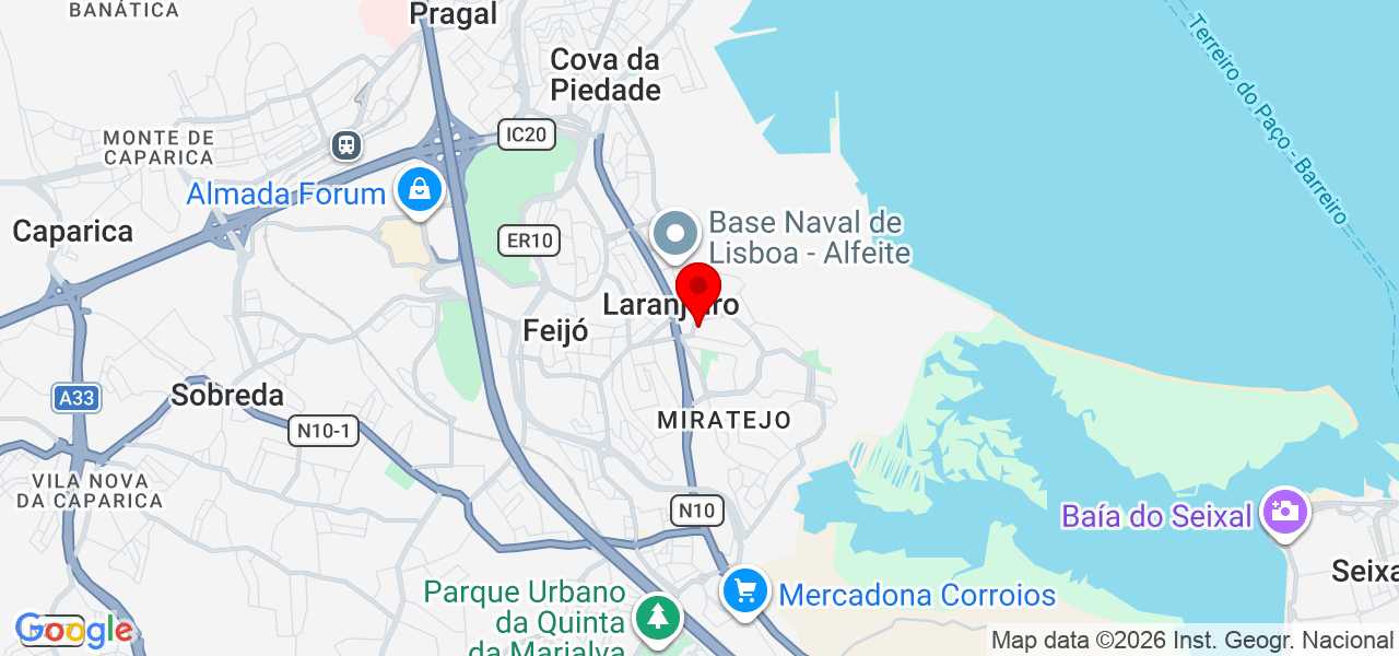 Estevão Esteves - Setúbal - Almada - Karte