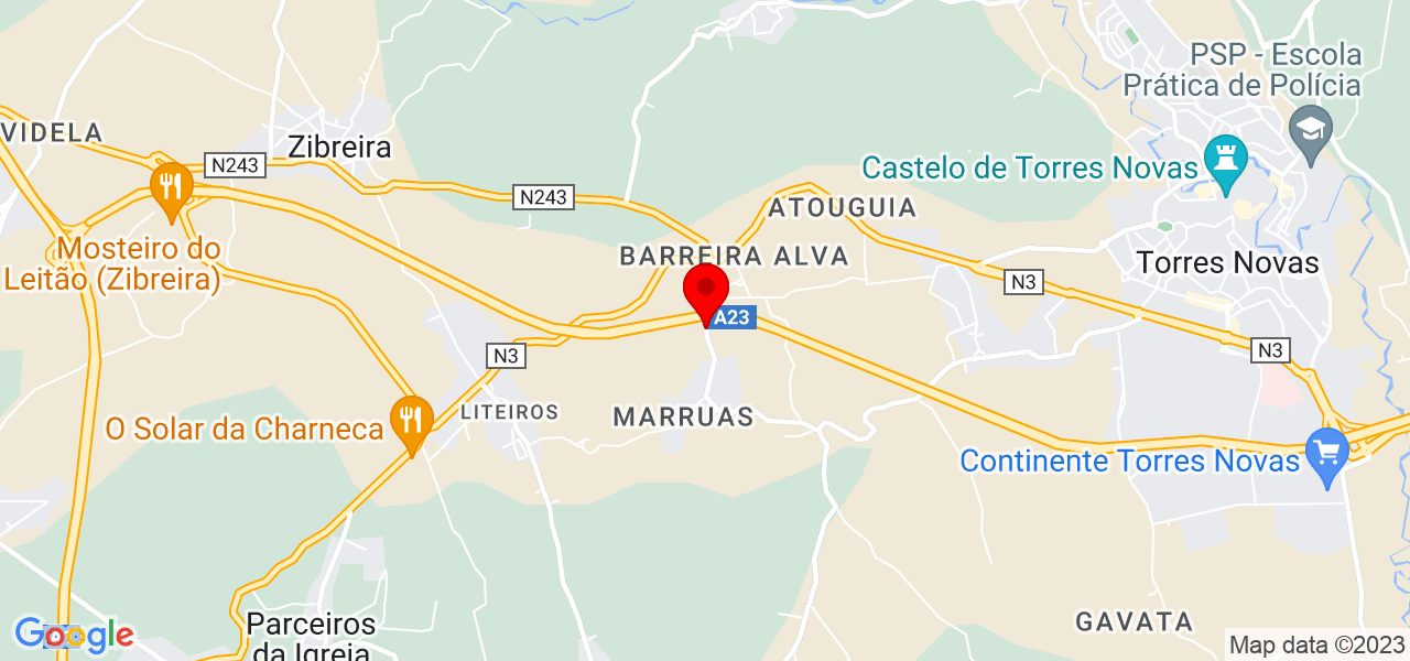 Telma Bragan&ccedil;a - Santarém - Torres Novas - Mapa