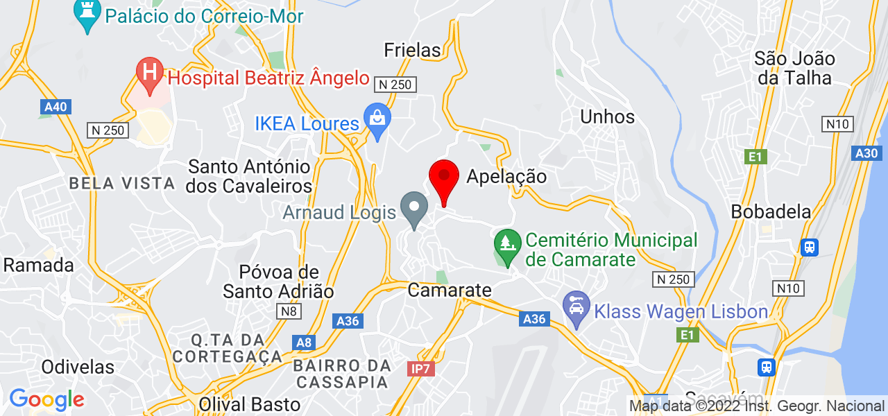 Andreia Chaves Arquitectura - Lisboa - Loures - Mapa