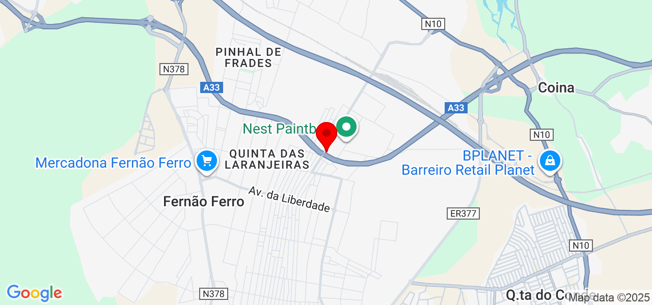Oziel - Setúbal - Seixal - Karte