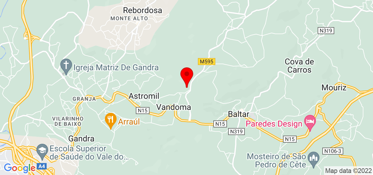 Nancy Saraiva - Porto - Paredes - Mapa