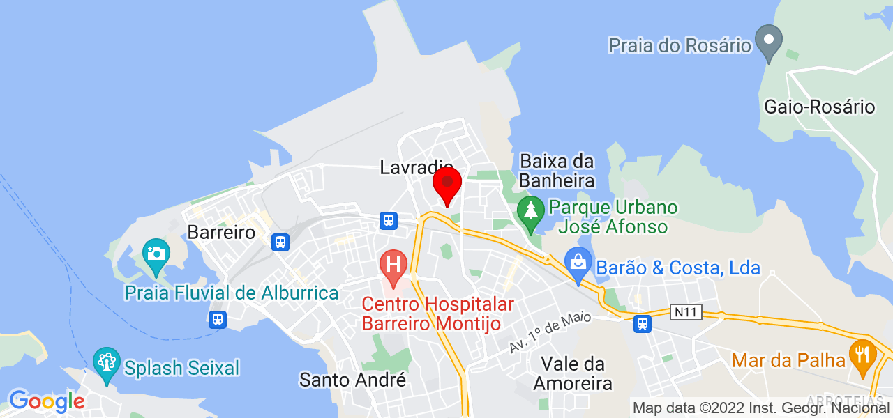 Ana Rodrigues - Setúbal - Barreiro - Mapa