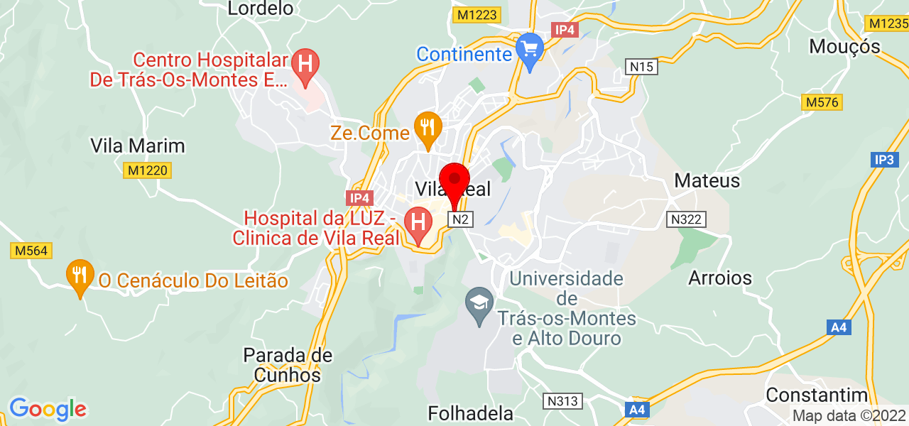 Imobili&aacute;ria Luciano Mour&atilde;o - Vila Real - Vila Real - Mapa
