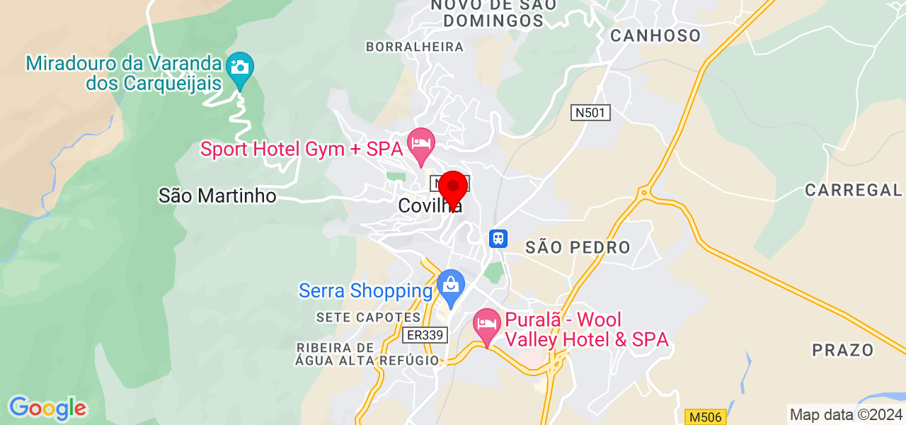 Paula Ros&aacute;rio Vieira Celestino - Castelo Branco - Covilhã - Mapa
