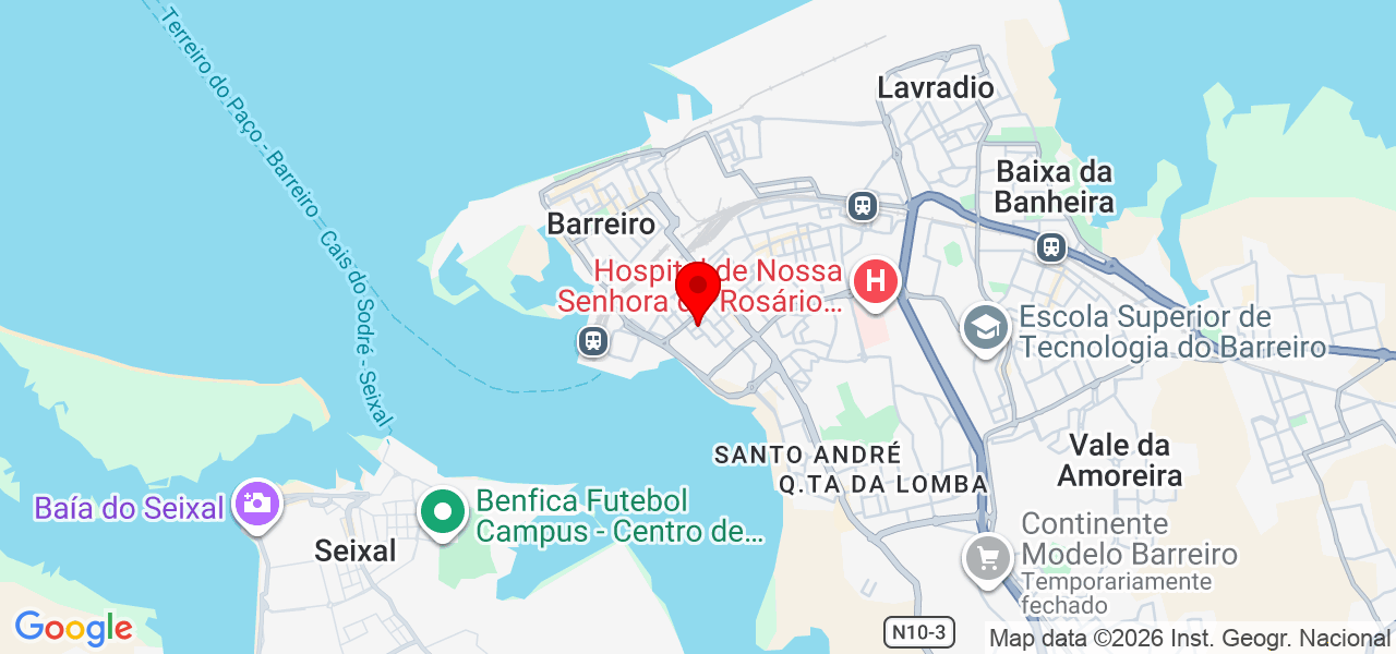 HF Pinturas - Setúbal - Barreiro - Mapa