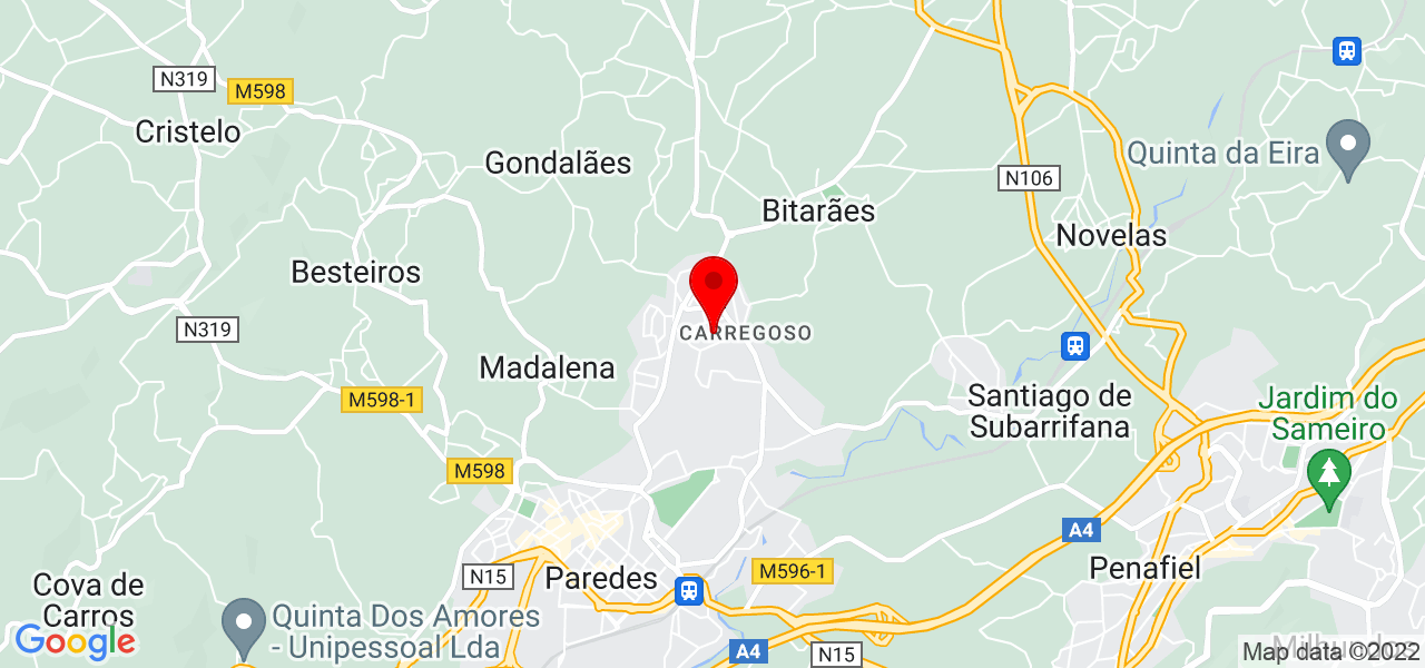 Andr&eacute; Filipe Teixeira da Cunha - Porto - Paredes - Mapa