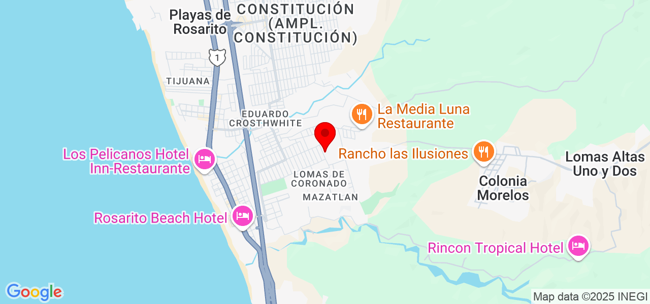 Deniss - Baja California - Playas de Rosarito - Mapa
