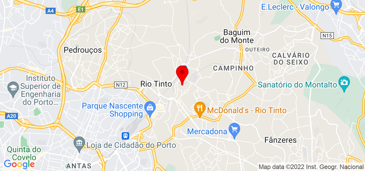 TiaAna Petcare - Porto - Gondomar - Mapa