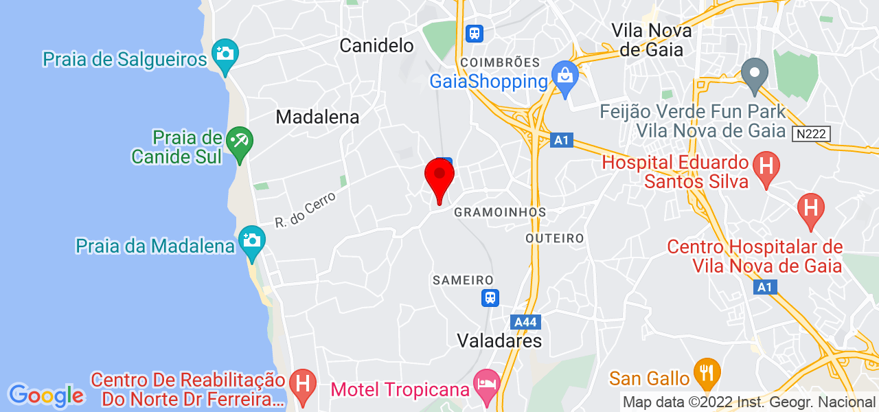 Tiago Simões - Porto - Vila Nova de Gaia - Mapa