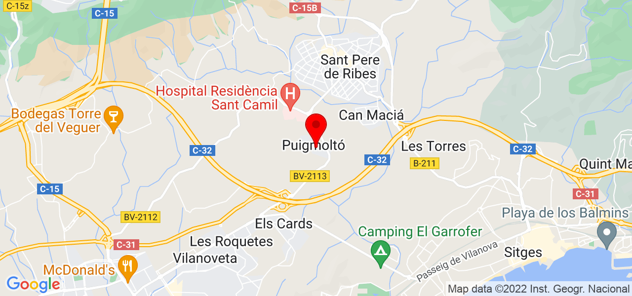 Àlex París - Cataluña - Sant Pere de Ribes - Mapa