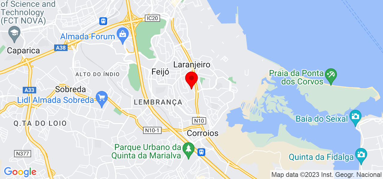 Isabel Marinho - Setúbal - Almada - Mapa