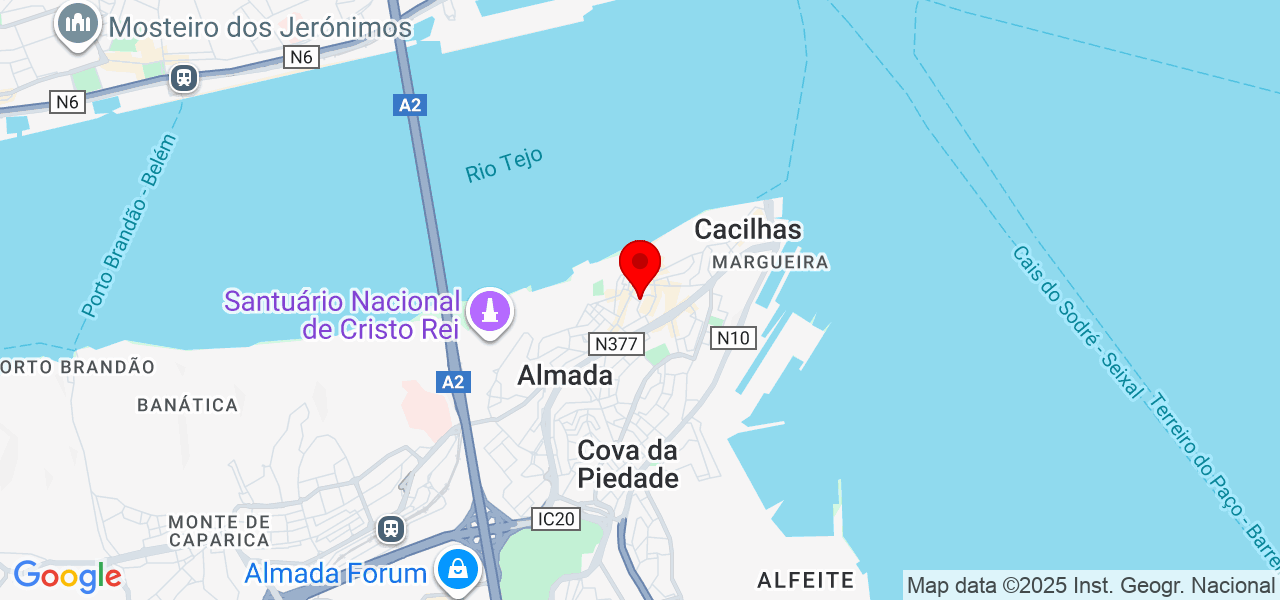 Isabella Morali Dias - Setúbal - Almada - Mapa
