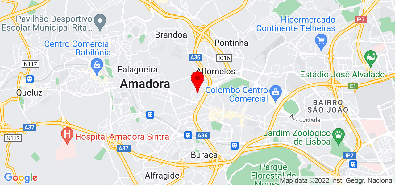 ARX Solu&ccedil;&otilde;es Gerais - Lisboa - Amadora - Mapa