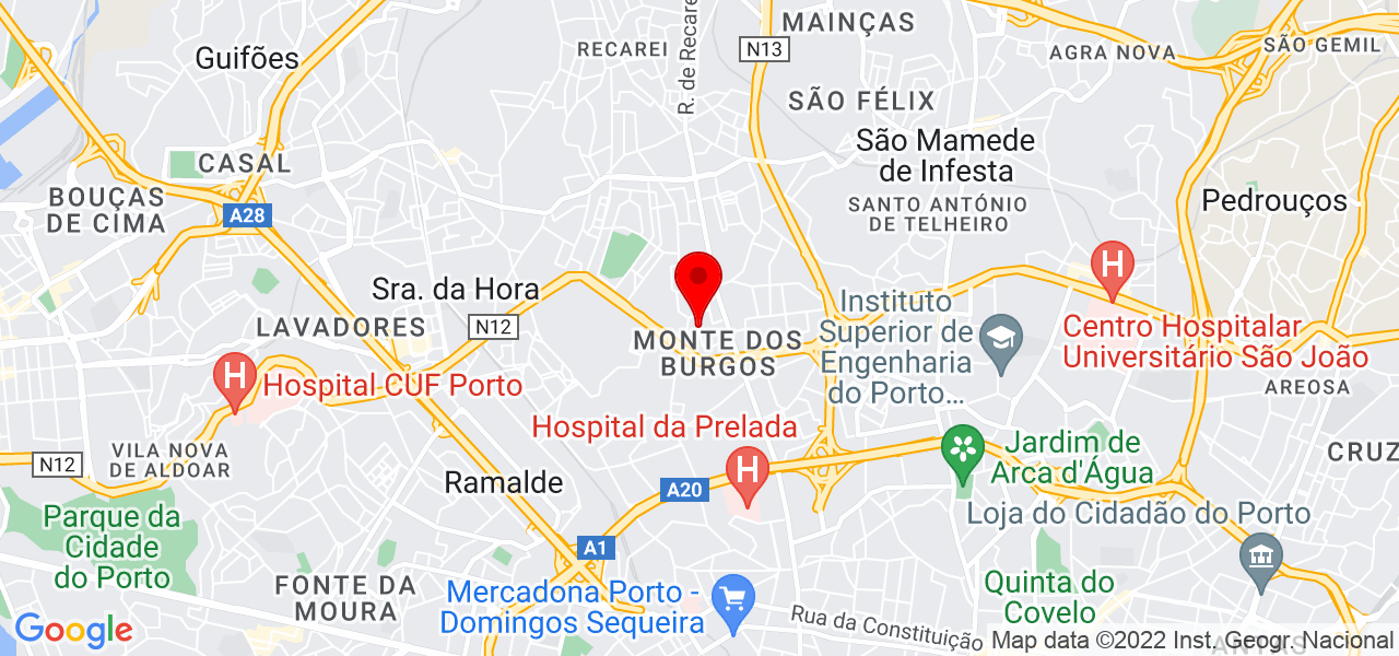 Zeneida Correia Nunes - Porto - Matosinhos - Mapa