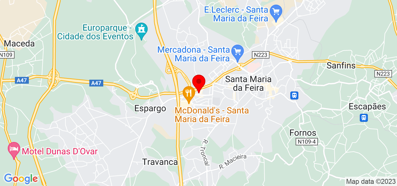 Diana Ventura - Aveiro - Santa Maria da Feira - Mapa