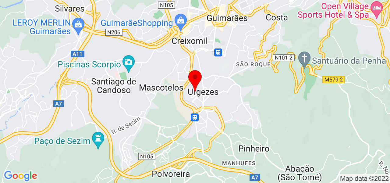 S&eacute;rgio Marques - Braga - Guimarães - Mapa