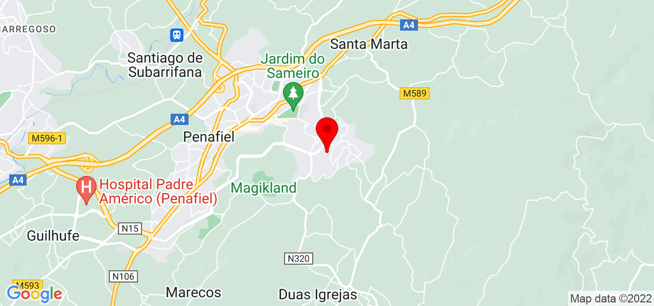 Tia T&eacute; Catering - Porto - Penafiel - Mapa