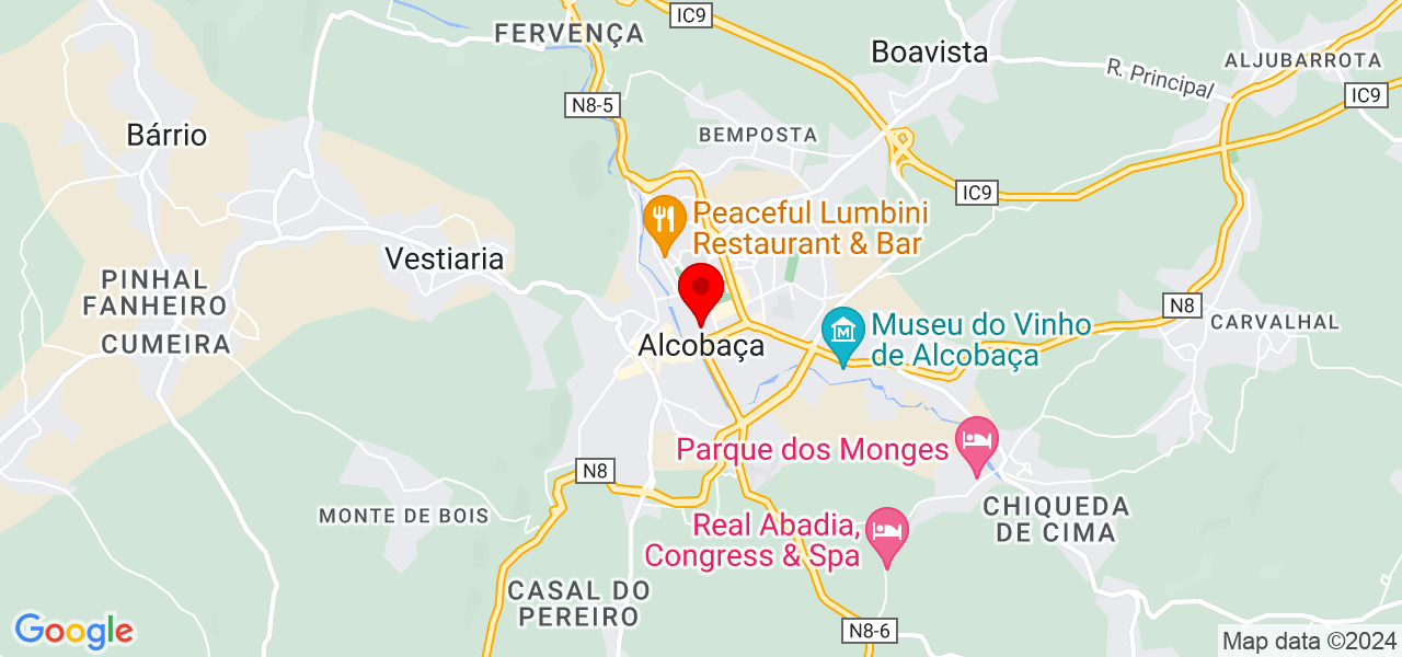 Rodrigo Alves - Leiria - Alcobaça - Map