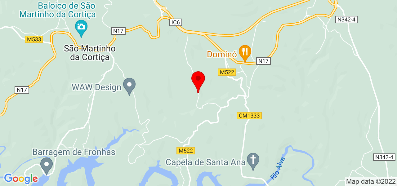 Jo&atilde;o Paulo de Jesus Feiteira - Coimbra - Arganil - Mapa