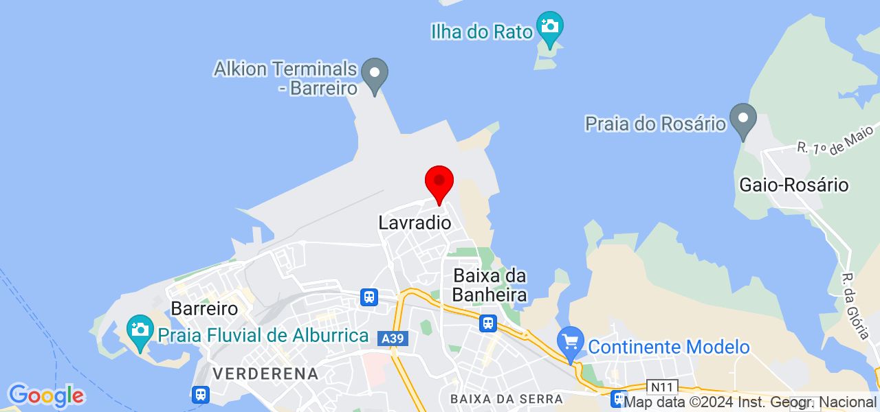 Silva - Setúbal - Barreiro - Mapa