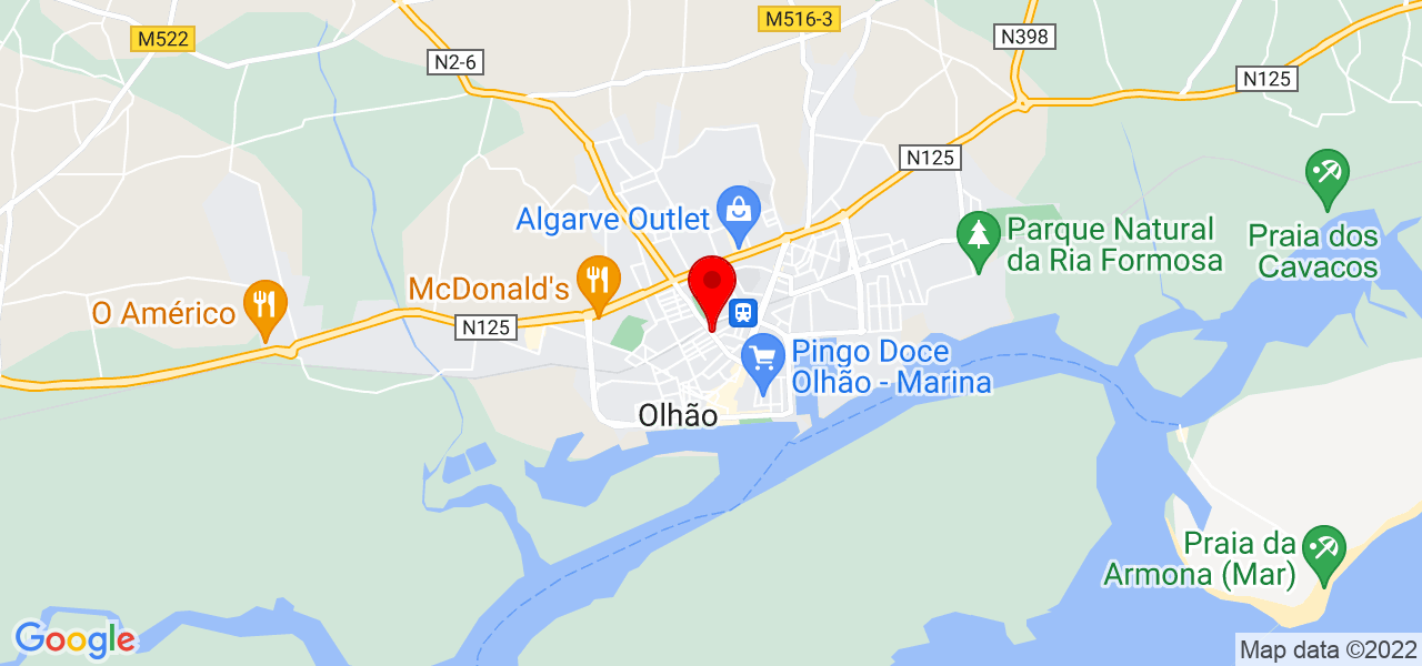 Crystina - Faro - Olhão - Mapa