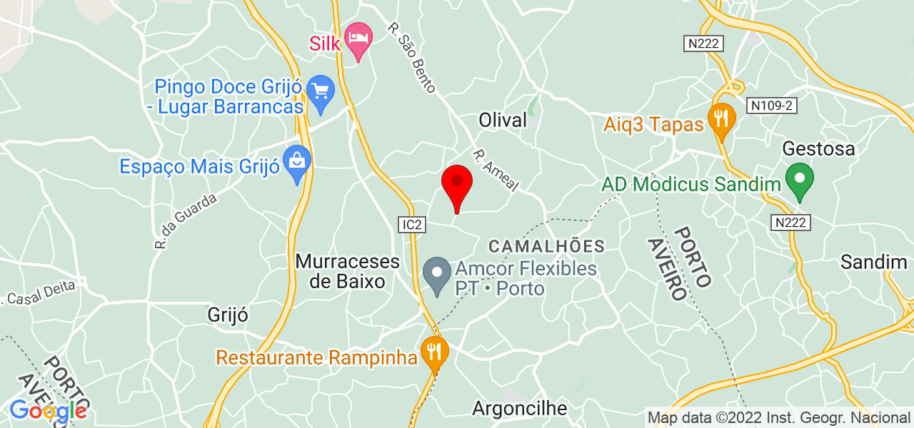 Andreia Tavares - Porto - Vila Nova de Gaia - Mapa