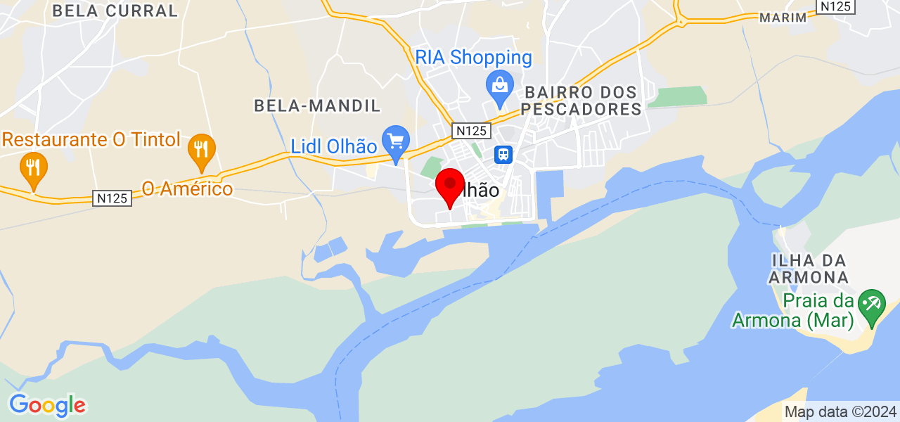 M&aacute;rcia Ferreira - Faro - Olhão - Mapa
