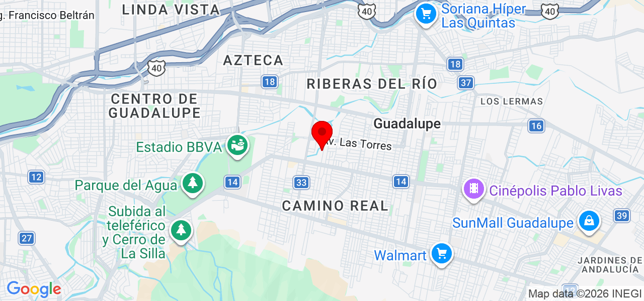 Miguel Angel Flores Herrada - Nuevo León - Guadalupe - Mapa
