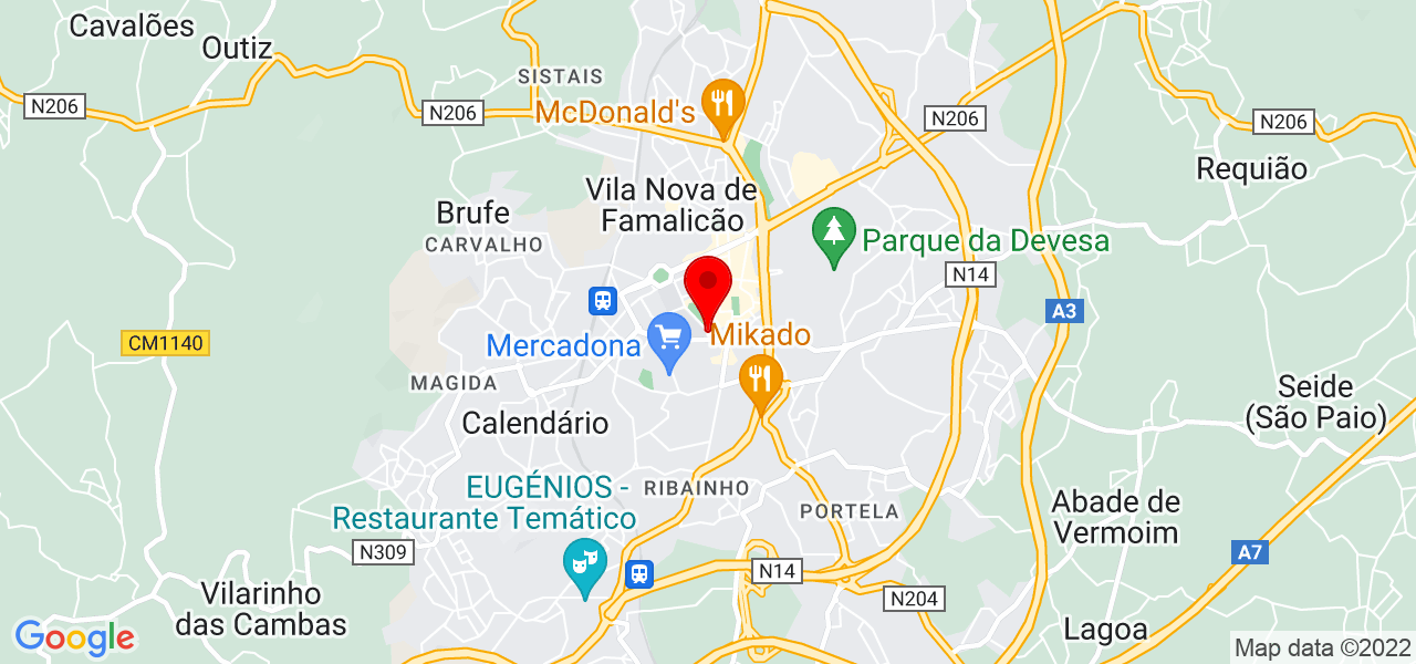 Carina Oliveira da Silva - Braga - Vila Nova de Famalicão - Mapa