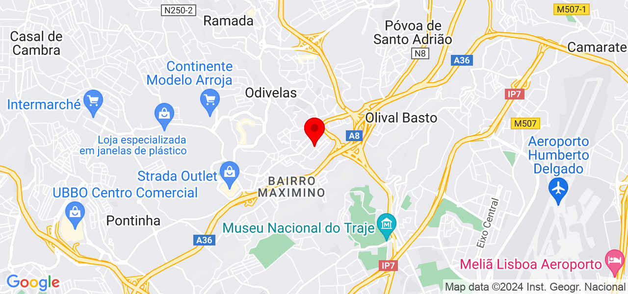 INFINITY SERVICE - Lisboa - Odivelas - Mapa