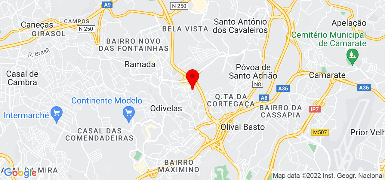 Antonio Fernandes - Lisboa - Odivelas - Mapa