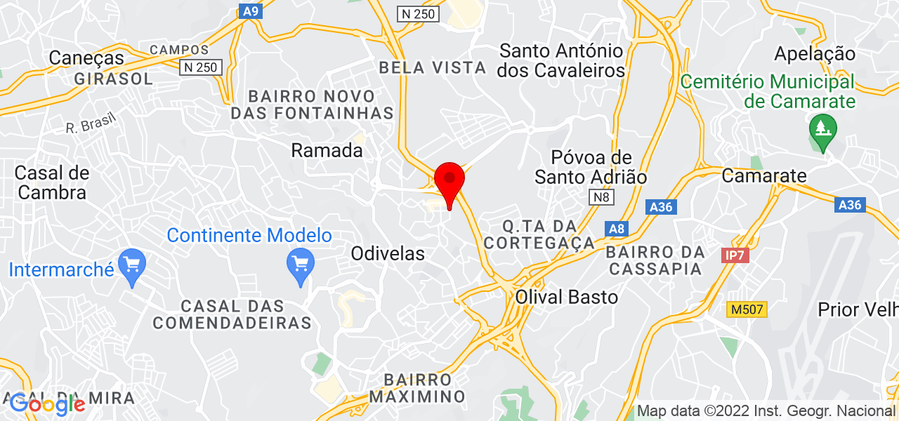 Antonio Fernandes - Lisboa - Odivelas - Map
