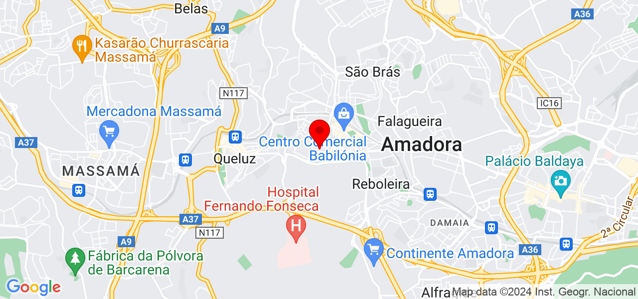 4 CANTOS MUDAN&Ccedil;AS E TRANSPORTES - Lisboa - Amadora - Mapa