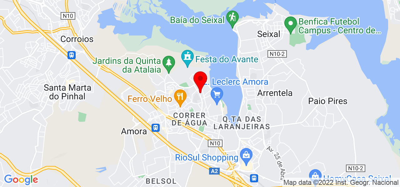 NC - Gest&atilde;o de Alojamentos - Setúbal - Seixal - Mapa