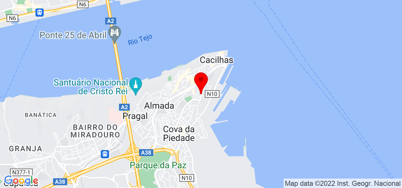 Samuel Meira da Silva - Setúbal - Almada - Mapa