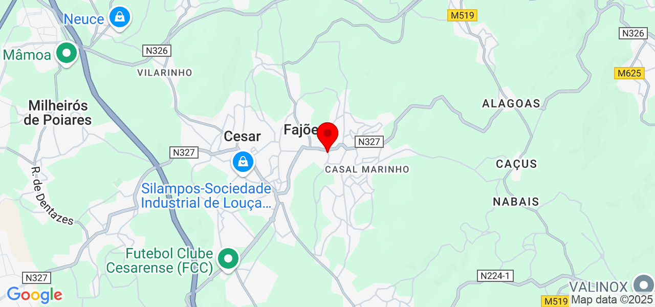 Fabíola Oliveira - Aveiro - Oliveira de Azeméis - Mapa
